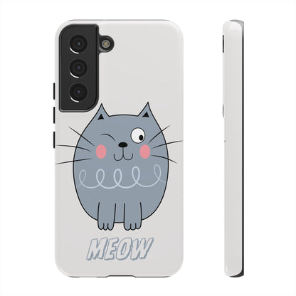 Phone Case - Tough Cat Meow Design