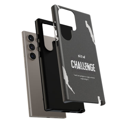 motivational new challenge phone Cases