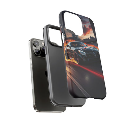 Phone Cases - Mercedes AMG in Urban Flames Design