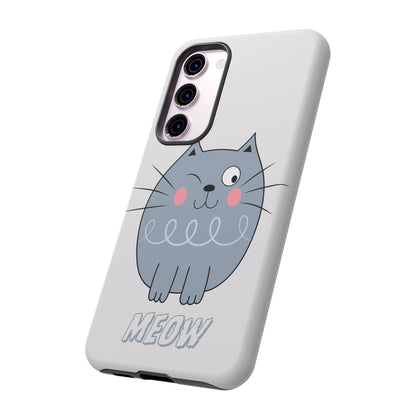 Phone Case - Tough Cat Meow Design