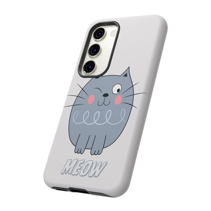 Phone Case - Tough Cat Meow Design