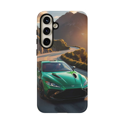 Phone Cases - Emerald Green Dream Car on Mountain Road Adventure Design