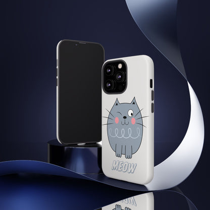 Phone Case - Tough Cat Meow Design