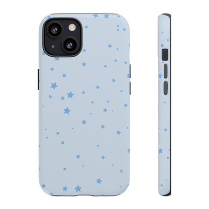 Phone Case - Blue Star in Light Blue Background Design