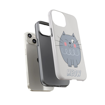 Phone Case - Tough Cat Meow Design