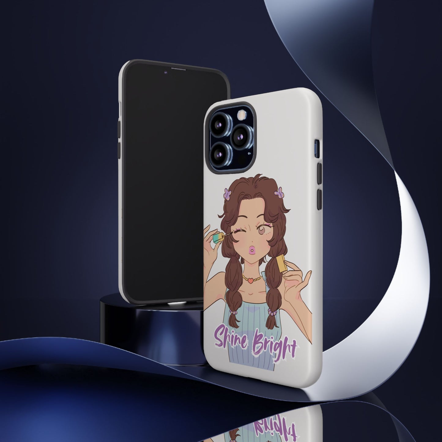 Phone Case - Shine Bright Girl Make Makeup