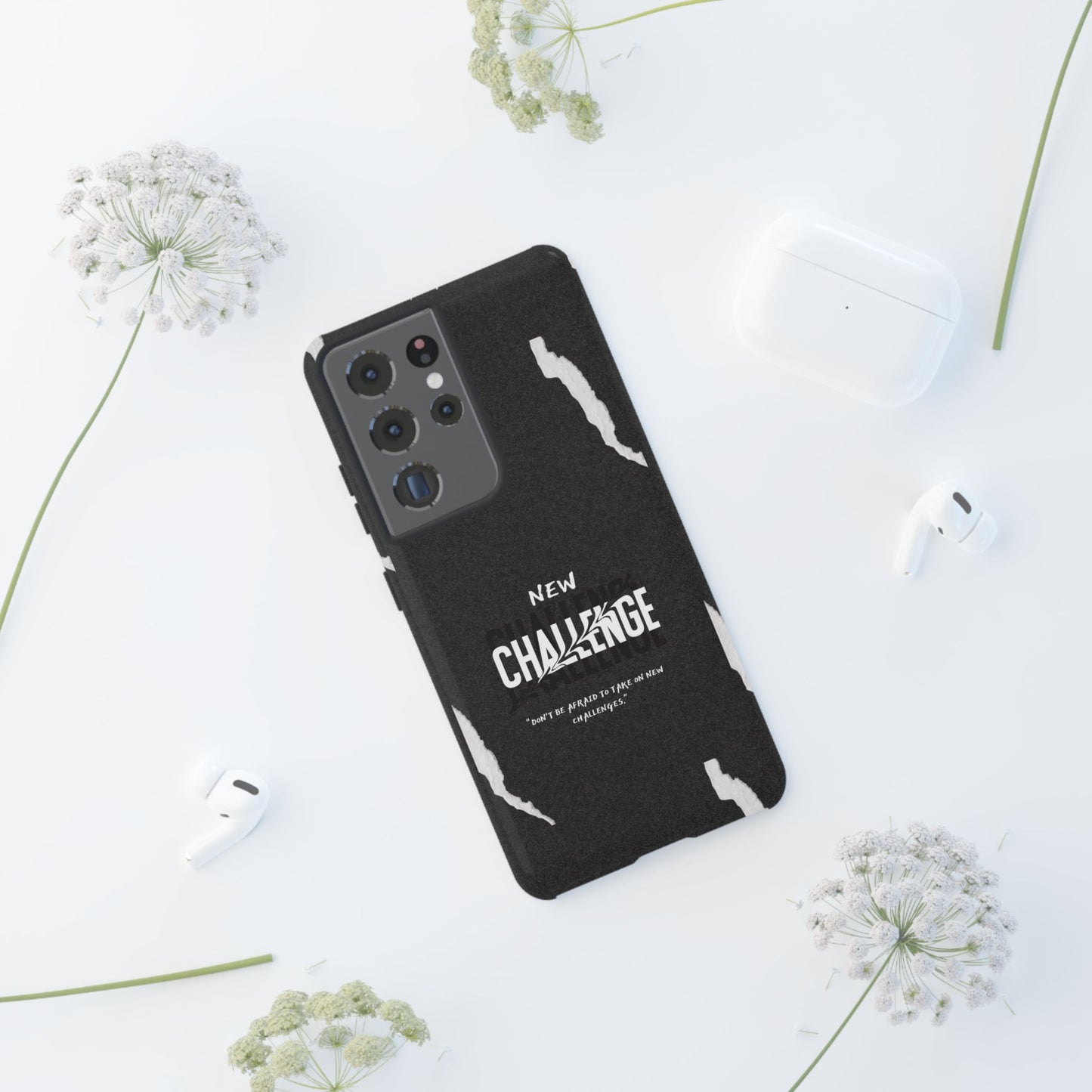 motivational new challenge phone Cases