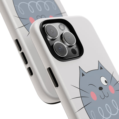 Phone Case - Tough Cat Meow Design