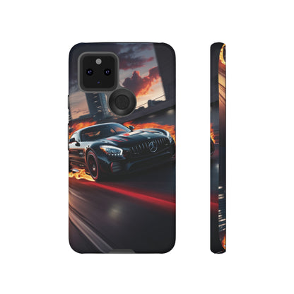 Phone Cases - Mercedes AMG in Urban Flames Design