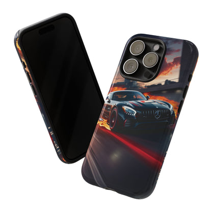 Phone Cases - Mercedes AMG in Urban Flames Design