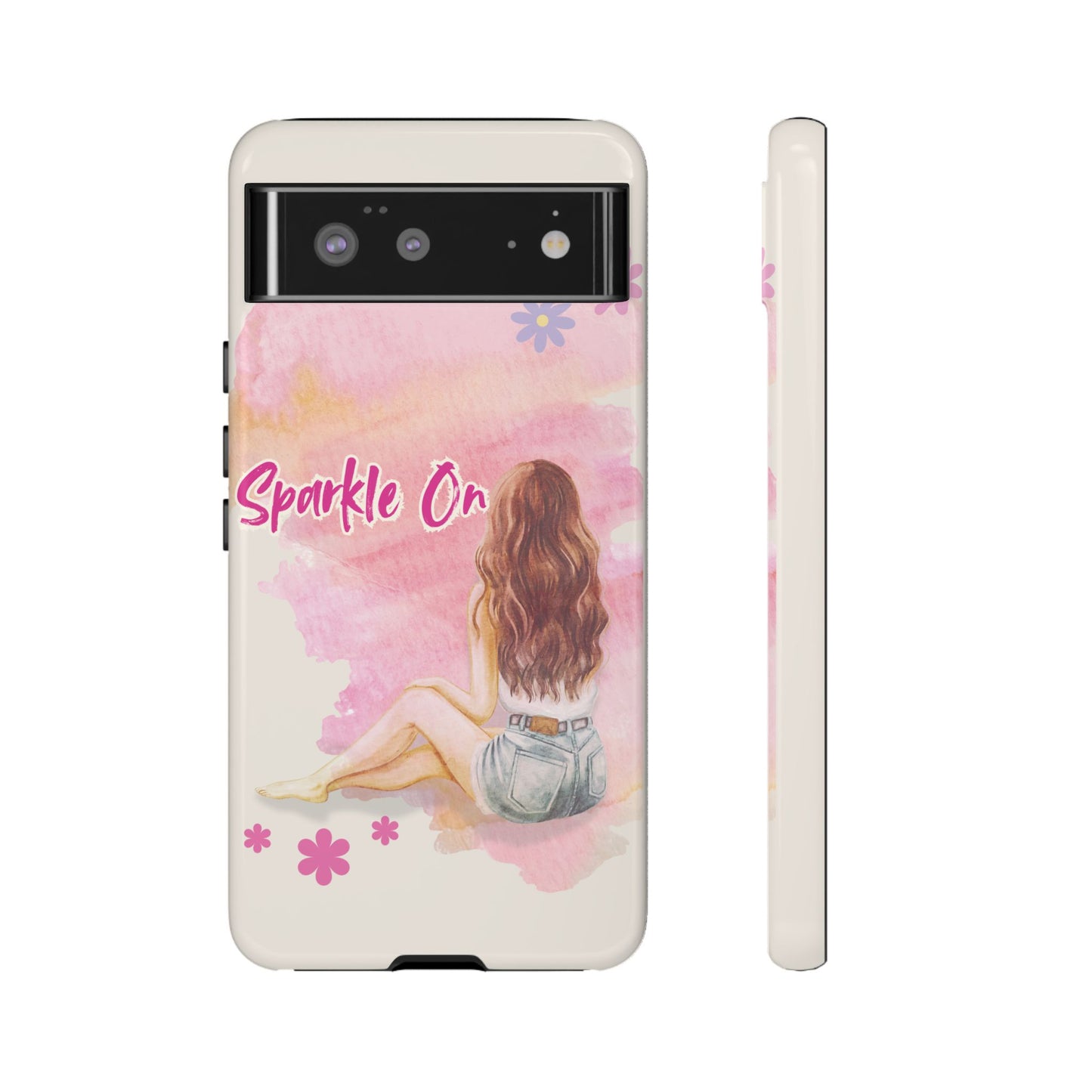 Phone Case - Sparkle On, Girl Tough Case