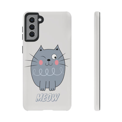 Phone Case - Tough Cat Meow Design