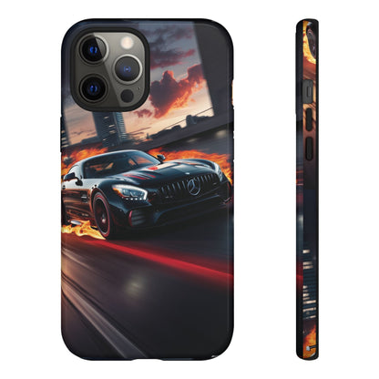 Phone Cases - Mercedes AMG in Urban Flames Design