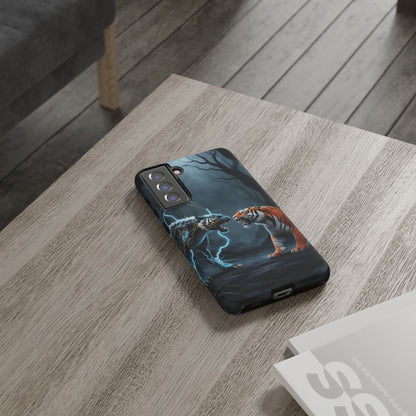 Phone Case - Lion vs Alien Tough Case