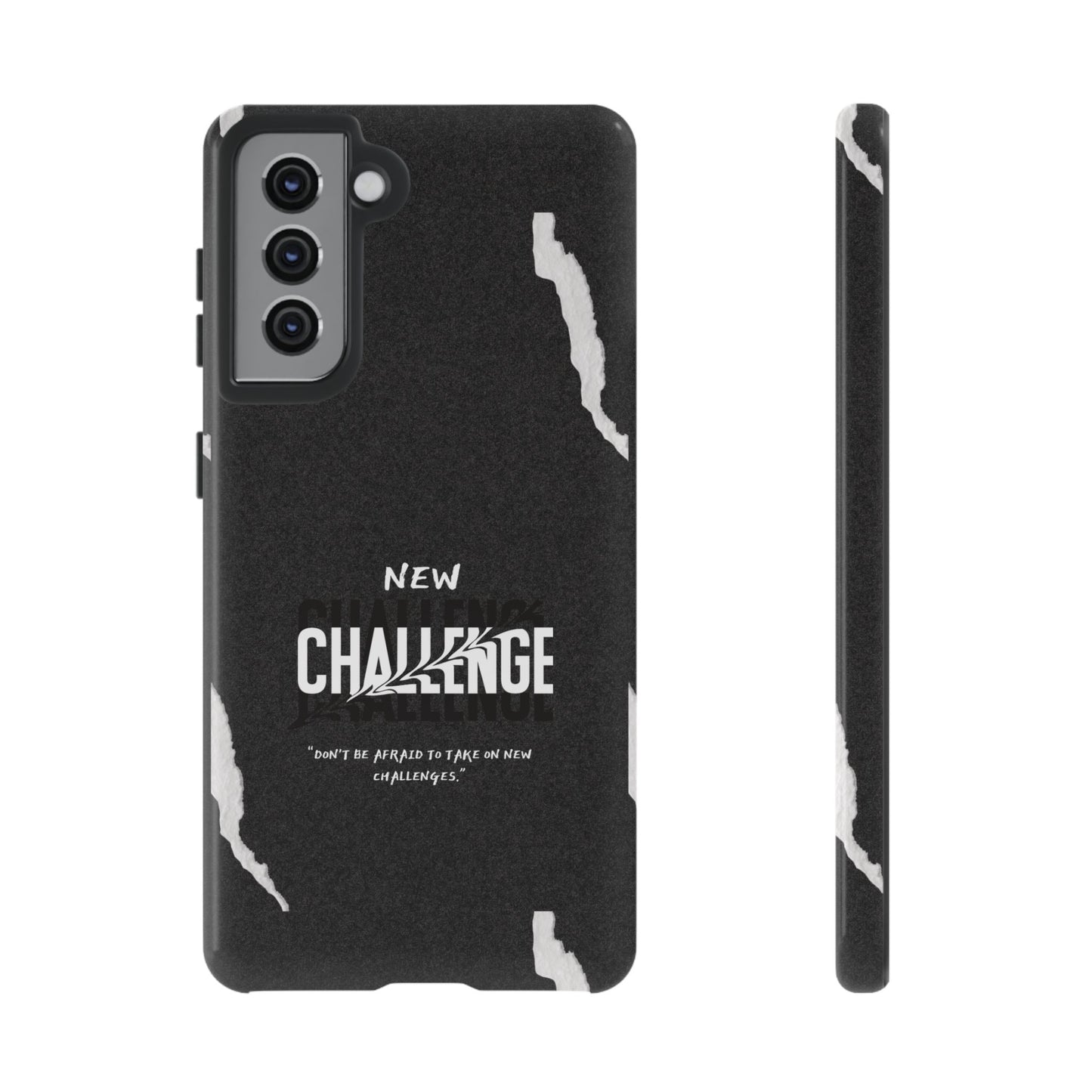 motivational new challenge phone Cases