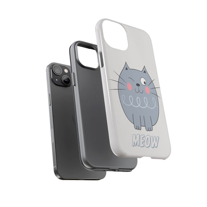 Phone Case - Tough Cat Meow Design