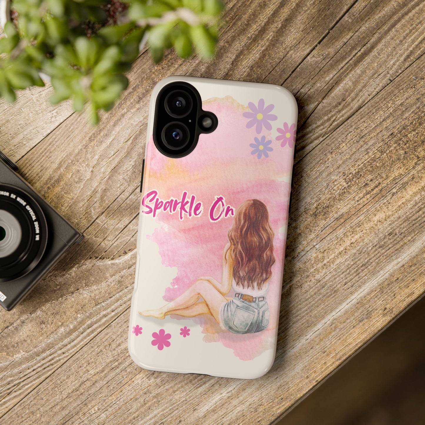 Phone Case - Sparkle On, Girl Tough Case