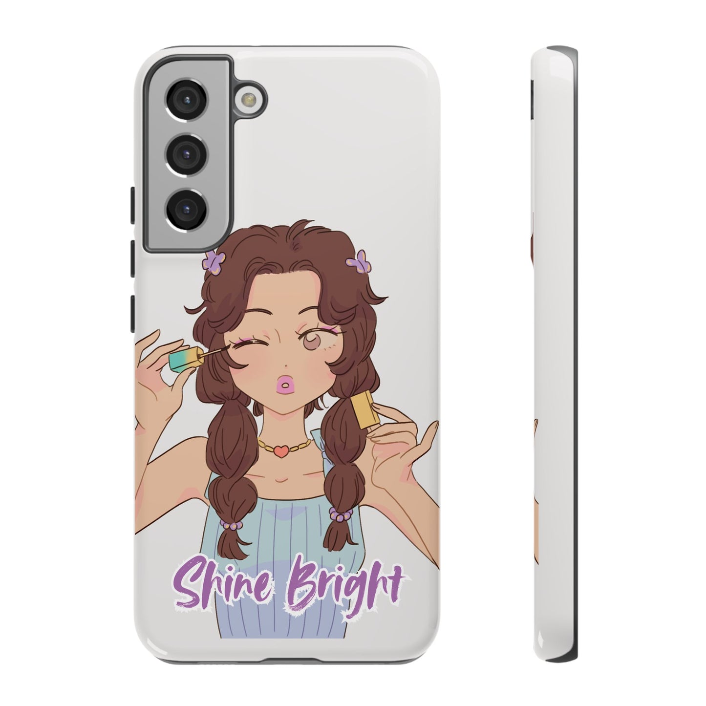 Phone Case - Shine Bright Girl Make Makeup