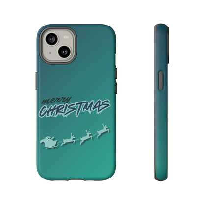 Phone Cases - Gradient Green Merry Christmas Design