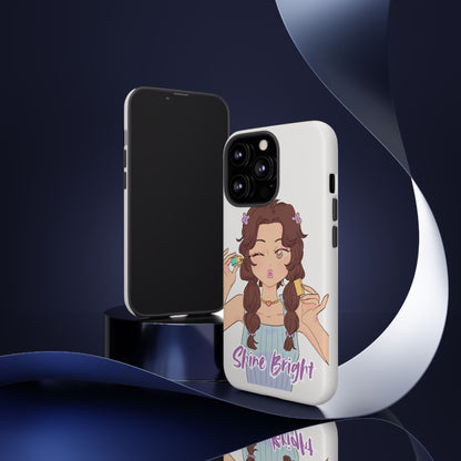 Phone Case - Shine Bright Girl Make Makeup