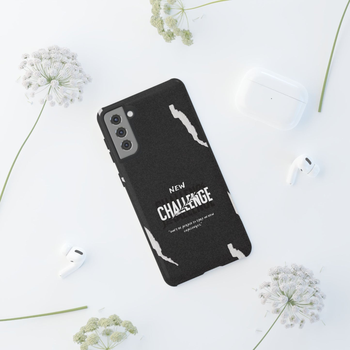 motivational new challenge phone Cases