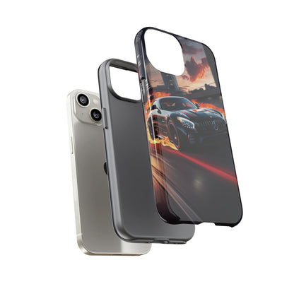 Phone Cases - Mercedes AMG in Urban Flames Design