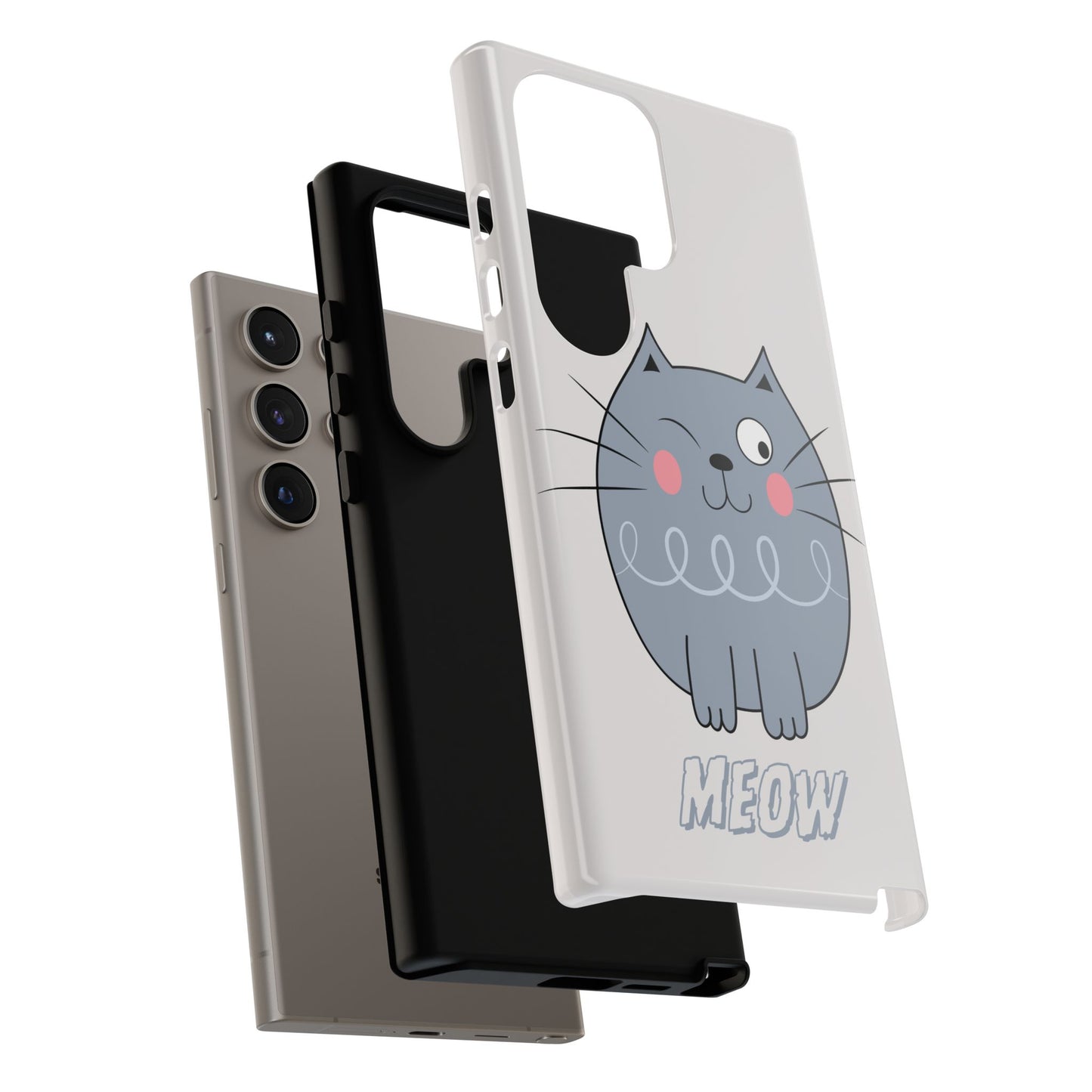 Phone Case - Tough Cat Meow Design