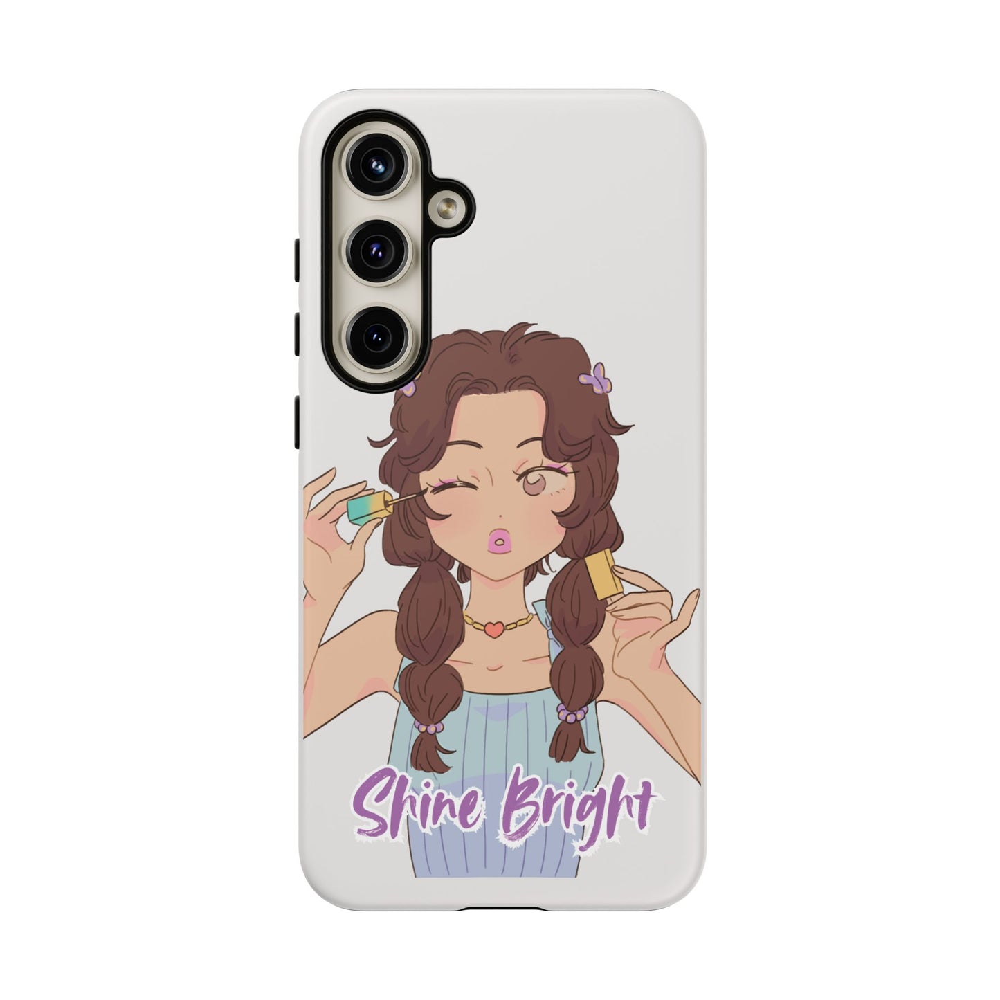 Phone Case - Shine Bright Girl Make Makeup