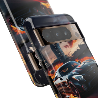 Phone Cases - Mercedes AMG in Urban Flames Design