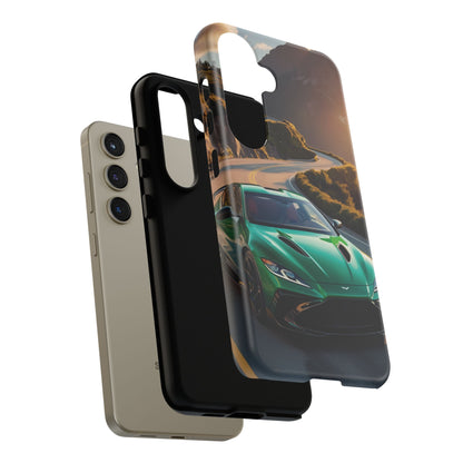 Phone Cases - Emerald Green Dream Car on Mountain Road Adventure Design