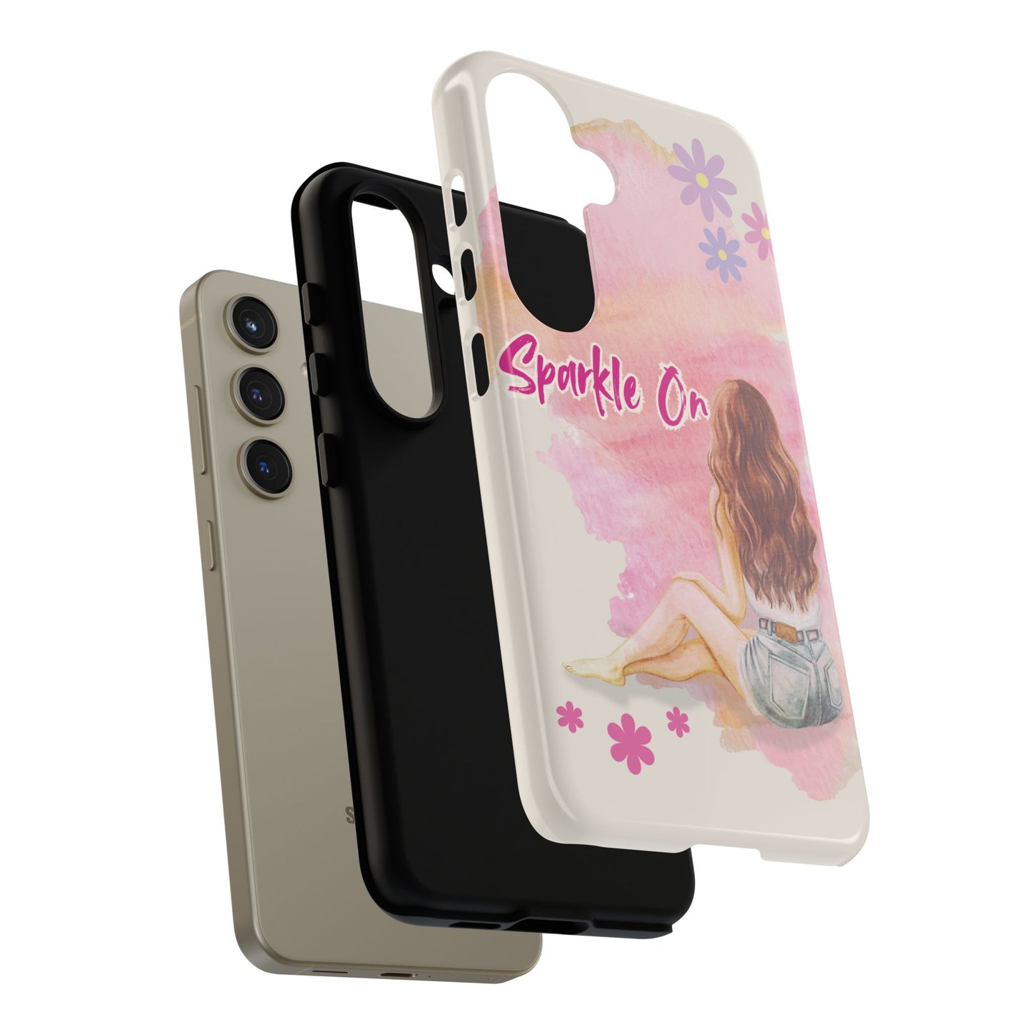 Phone Case - Sparkle On, Girl Tough Case