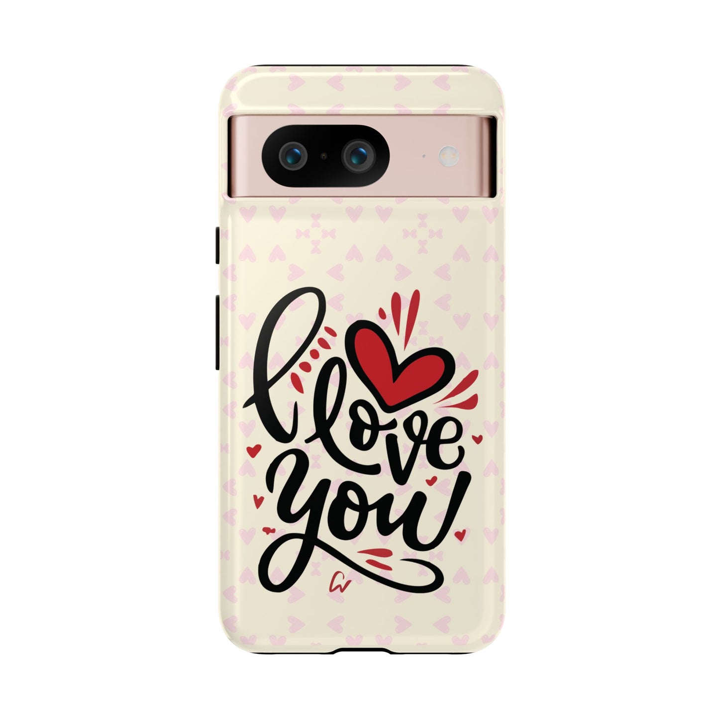 Phone Case Tough Cases with 'I Love You' Design