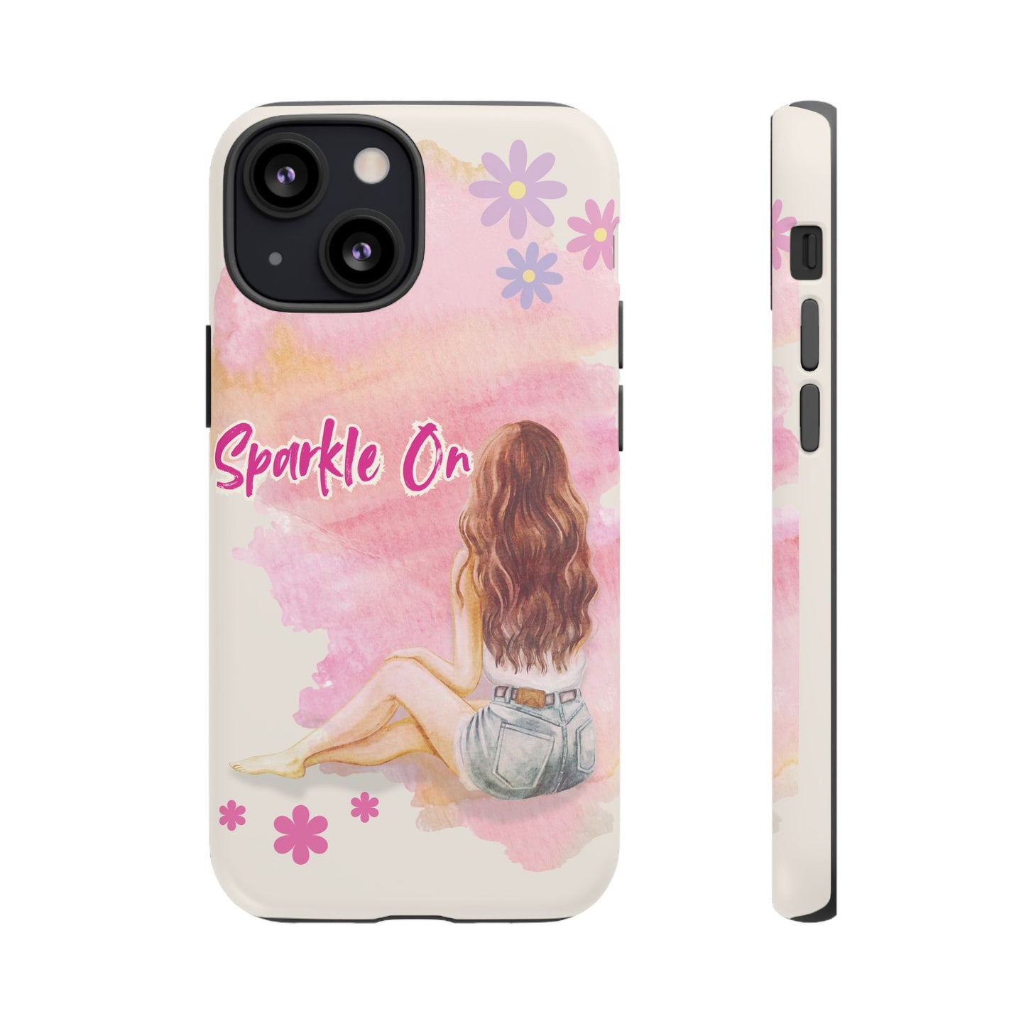 Phone Case - Sparkle On, Girl Tough Case