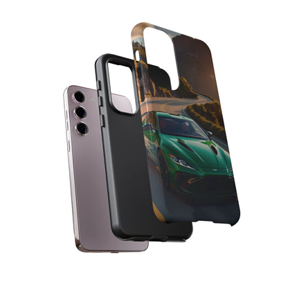 Phone Cases - Emerald Green Dream Car on Mountain Road Adventure Design