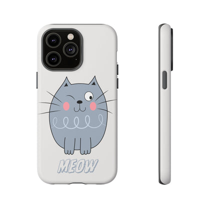 Phone Case - Tough Cat Meow Design