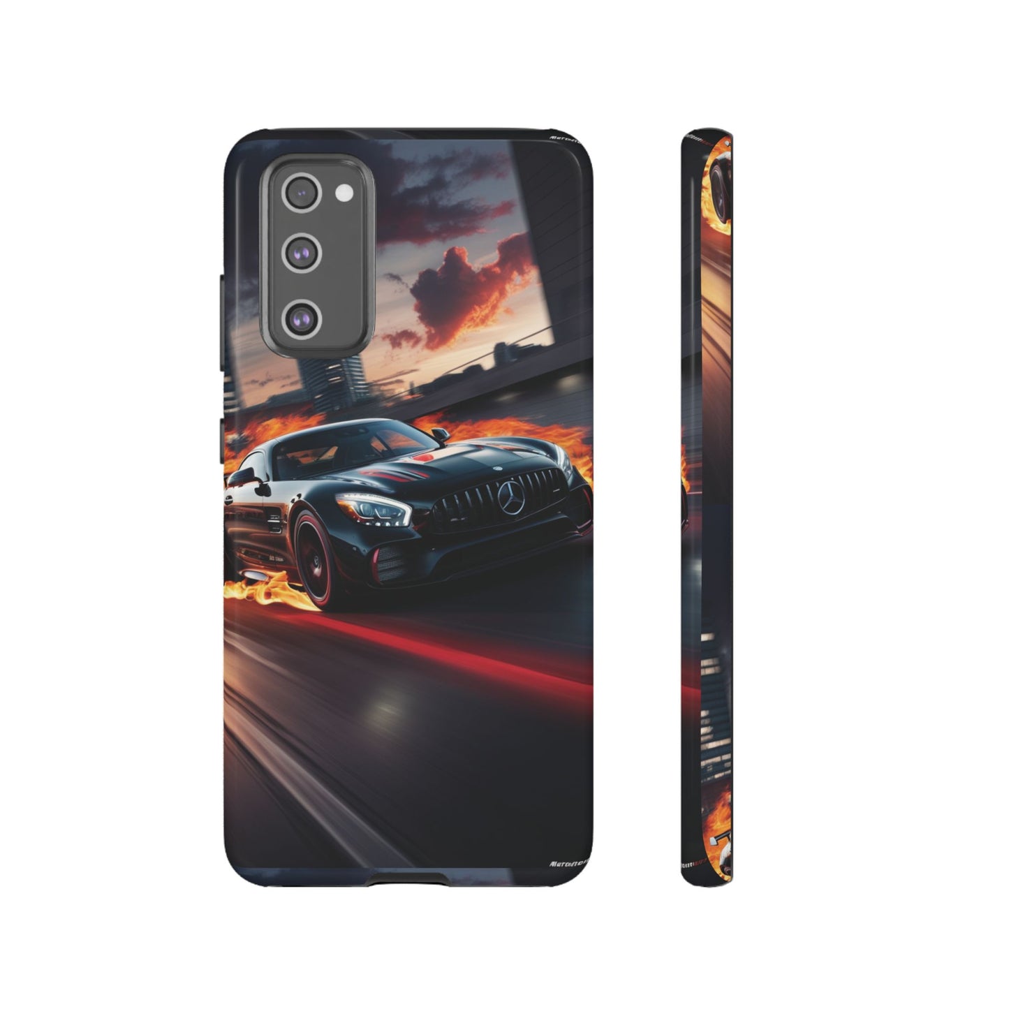 Phone Cases - Mercedes AMG in Urban Flames Design