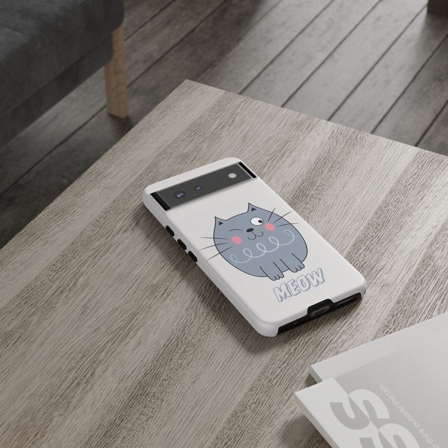 Phone Case - Tough Cat Meow Design