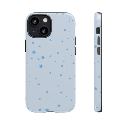 Phone Case - Blue Star in Light Blue Background Design