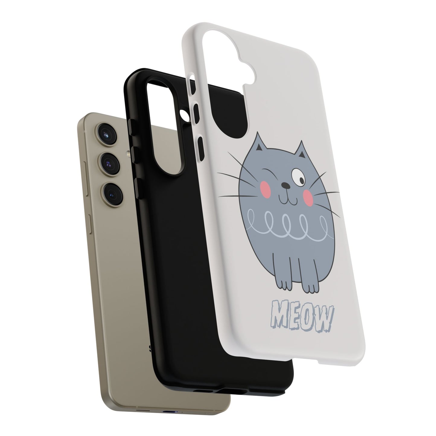 Phone Case - Tough Cat Meow Design