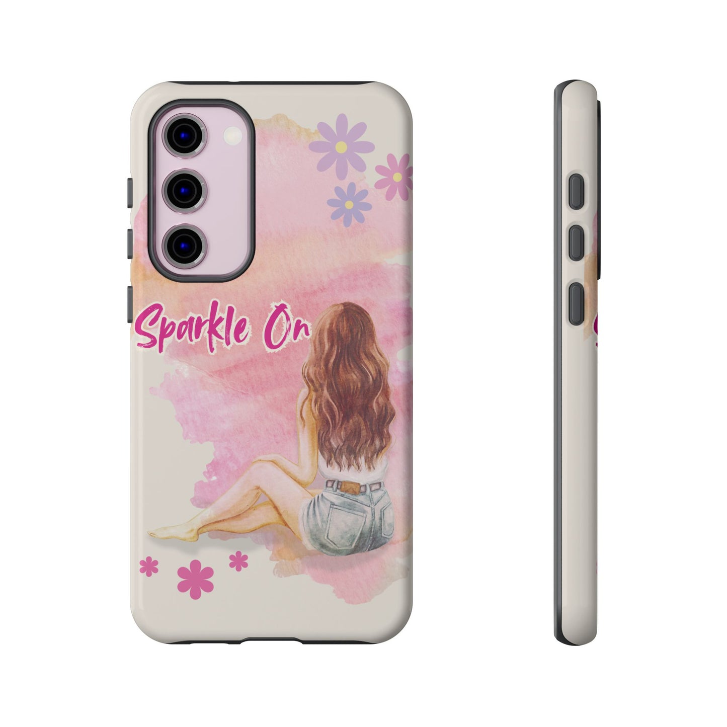 Phone Case - Sparkle On, Girl Tough Case