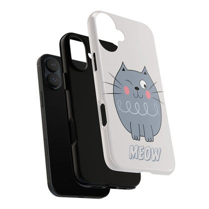 Phone Case - Tough Cat Meow Design