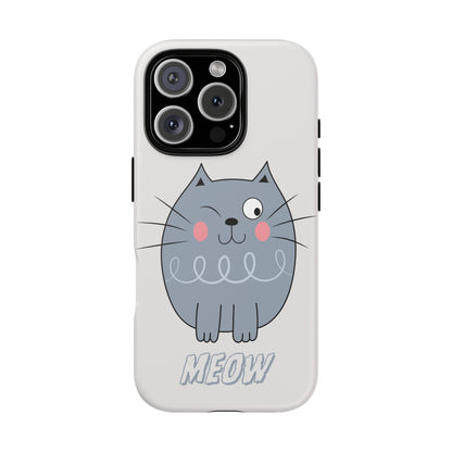 Phone Case - Tough Cat Meow Design