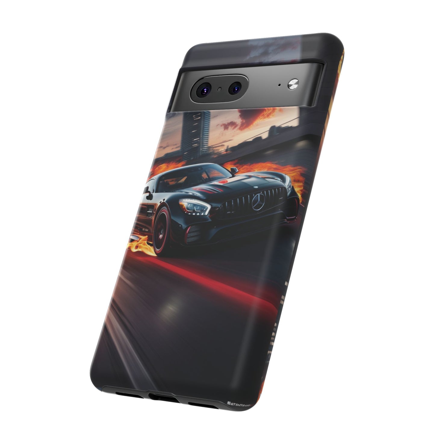 Phone Cases - Mercedes AMG in Urban Flames Design