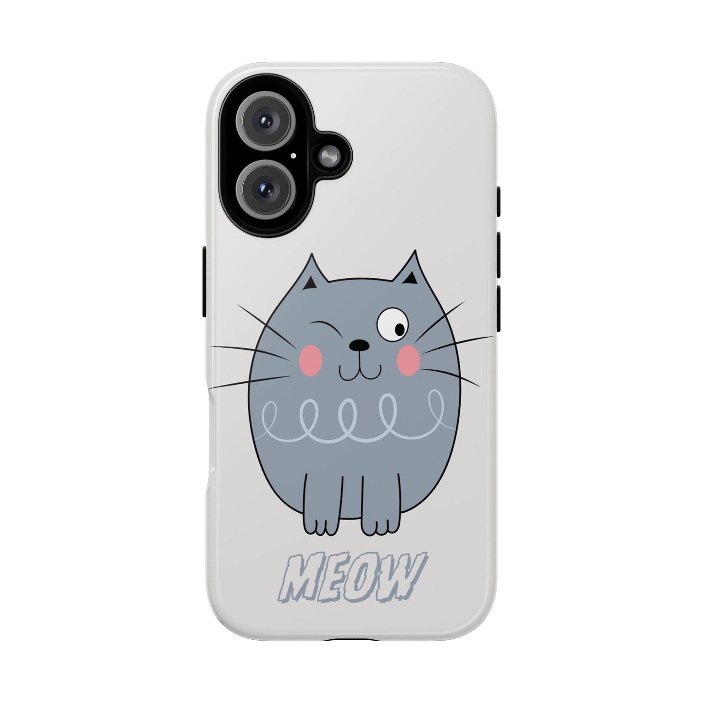 Phone Case - Tough Cat Meow Design