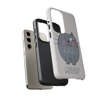 Phone Case - Tough Cat Meow Design