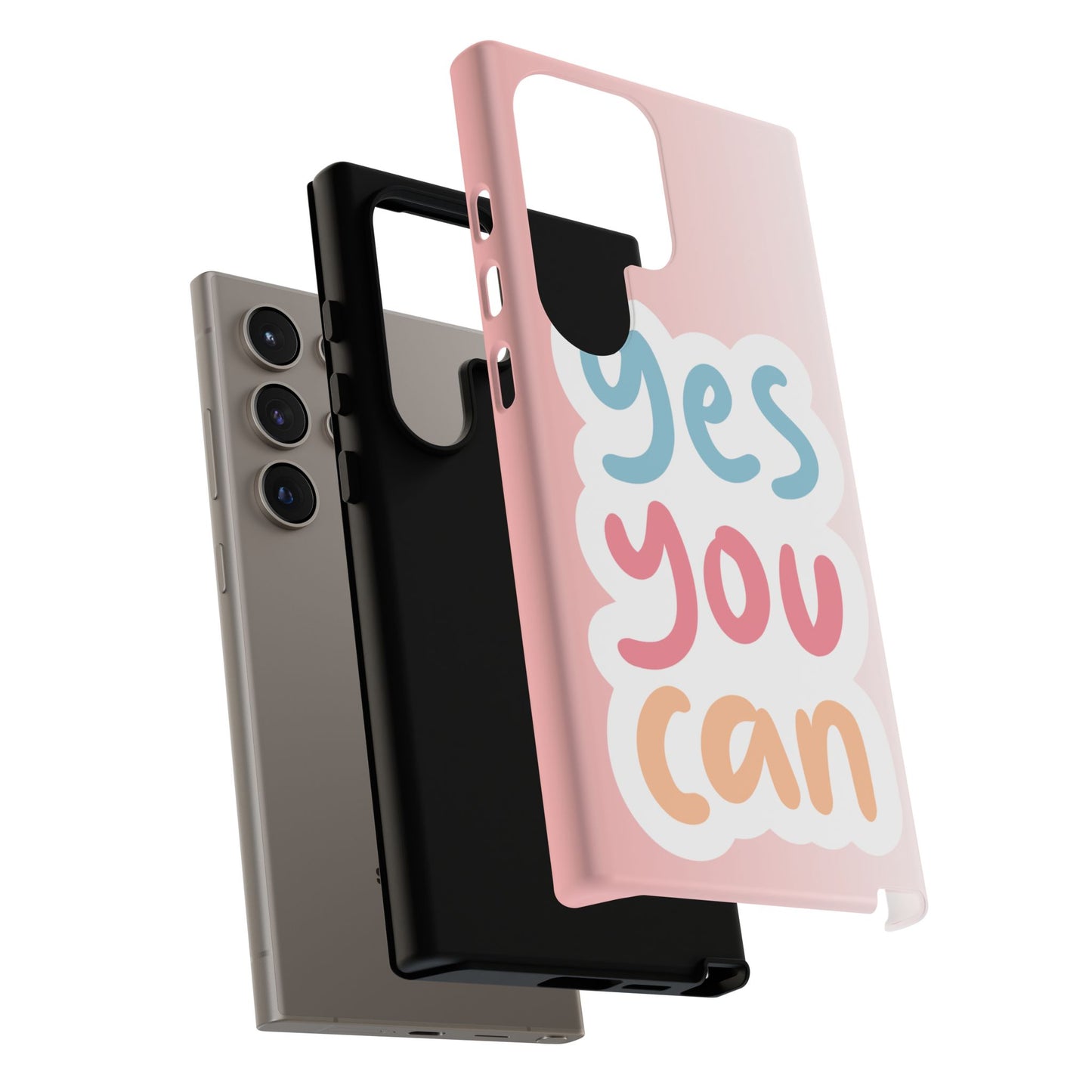 Phone Case - 'Yes You Can' Pink Tough Case