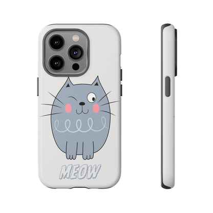 Phone Case - Tough Cat Meow Design