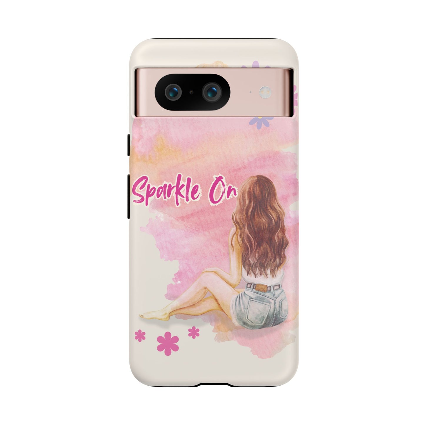 Phone Case - Sparkle On, Girl Tough Case