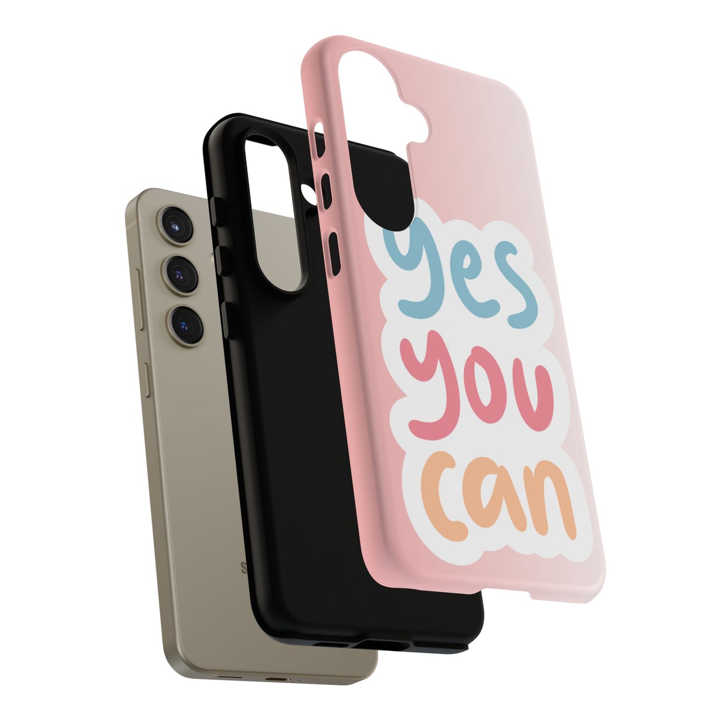 Phone Case - 'Yes You Can' Pink Tough Case