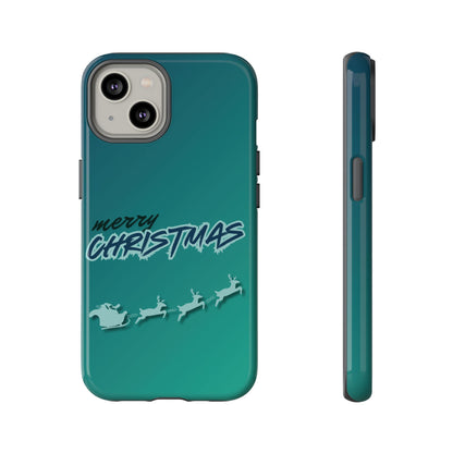 Phone Cases - Gradient Green Merry Christmas Design